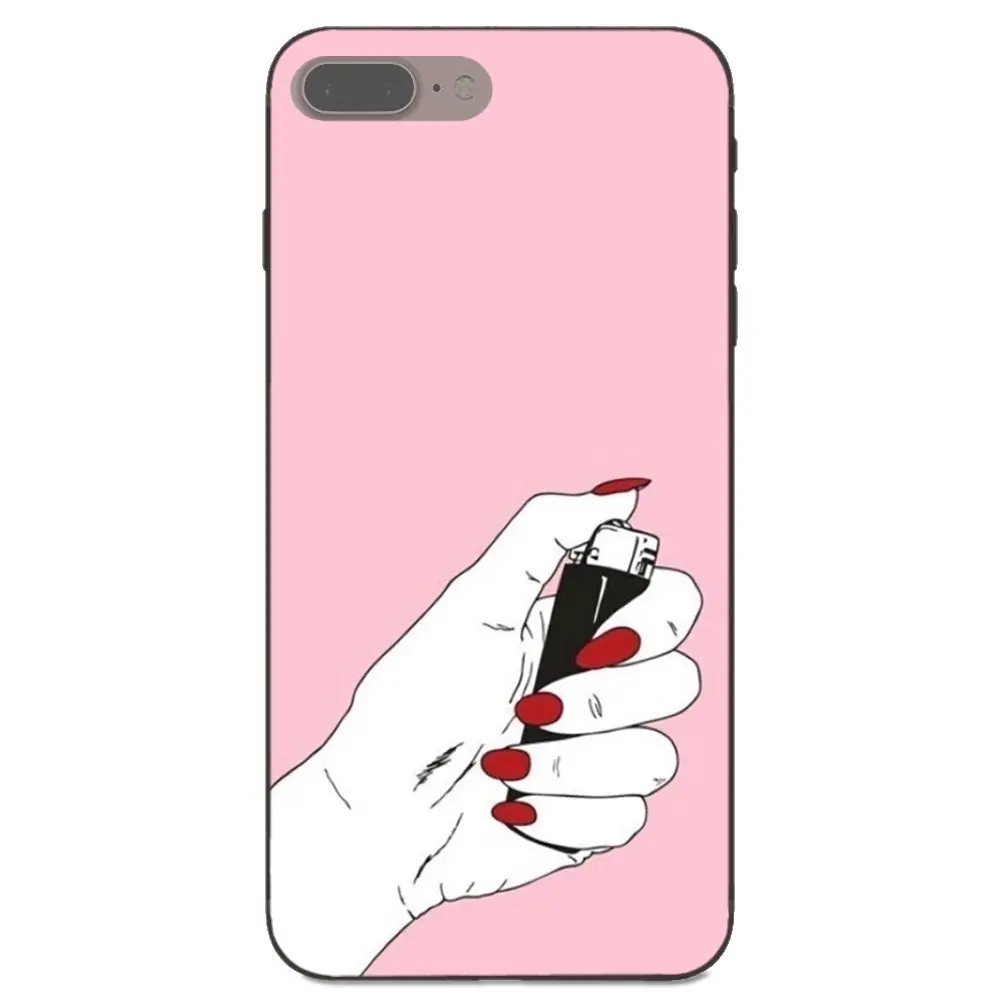 Мягкие популярные розовые ногти для макияжа лучших друзей Samsung Galaxy A3 A5 A6 A6s A7 A8 A9 Star