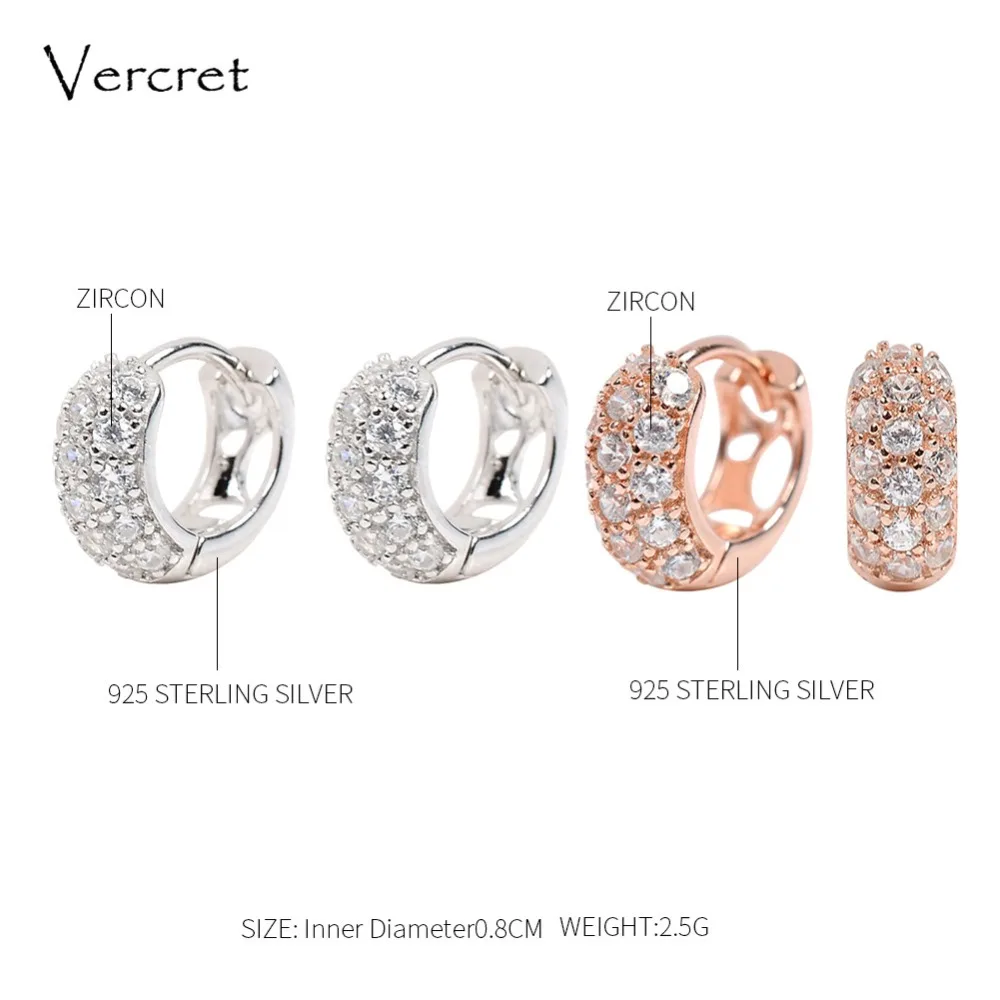 Vecret Sterling Silver Small CZ Hoop Earring Cartilage Hoop Earrings For Girls Party Gift 8mm Vecret Sterling Silver Small CZ Hoop Earring Cartilage Hoop Earrings For Girls Party Gift 8mm