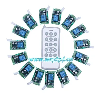 

DC 12V 10A 1 CH 433mhz 315MHz wireless relay control switch System 1 transmitter 12 pcs receiver