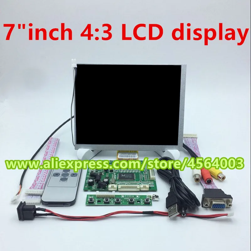 7 дюймовый TTL 800*600 60pin экран дисплей 4:3 CLAA070MA0ACW ЖК-монитор плата контроллера VGA 2AV для raspberry pi драйвер платы