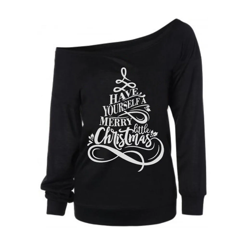 

Women winter 2018 Printed Letter christmas clothes women Long Sleeve Sweatshirt Pullover harajuku hoodie kawaii ariana grande