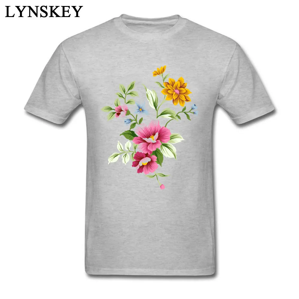 Family Tops Shirt Discount O Neck Short Sleeve 4-2-abstract-flower-picture 100% Cotton Mens T-Shirt Casual Summer Tee-Shirts 4-2-abstract-flower-picture grey