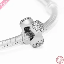 Серебро 925 пробы современные LovePods бусины 28 сверкающие Проложить Набор CZ DIY Fit PANDORA Подвески для женщин Изготовление ювелирных изделий FL796