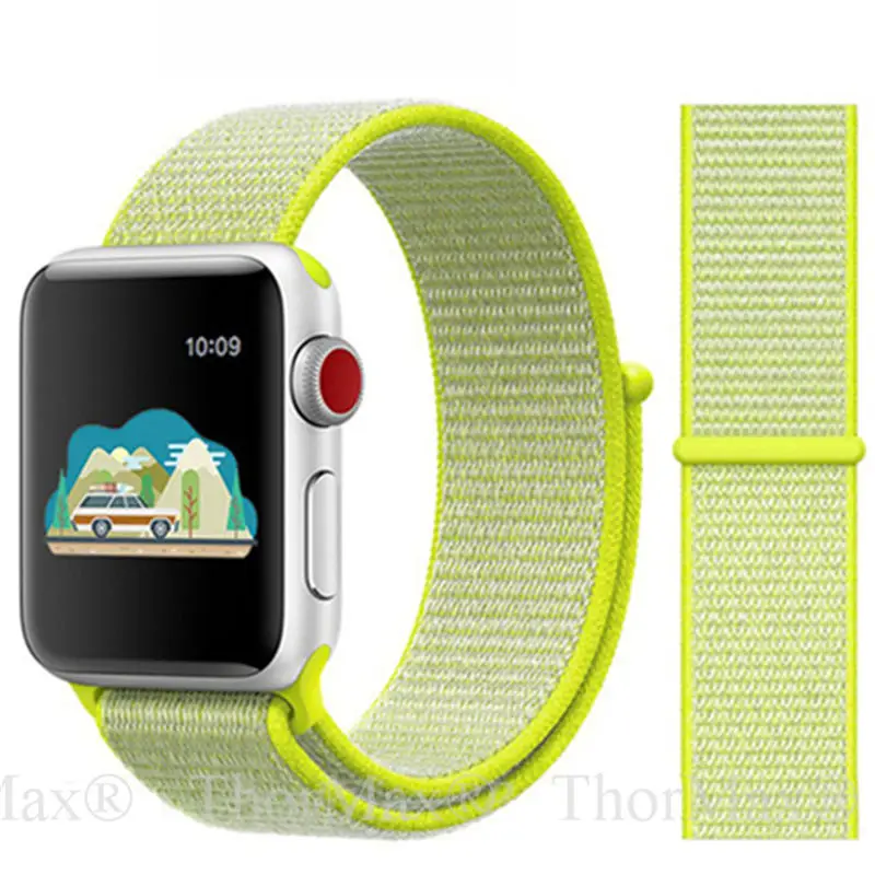 Для apple watch 4 спортивный ремешок для iwatch 42 мм 44 мм 38 мм 40 мм нейлоновый браслет correa Ремешки для наручных часов для apple watch - Цвет ремешка: 4-Flash Light