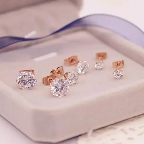 Martick-Fashion-Simple-Stainless-Steel-Shine-Cubic-Earrings-For-Woman-Rose-Gold-Color-Round-Stud-Earrings