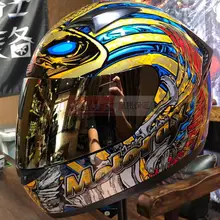 Vendita calda Harley Moto Degli Uomini Da Corsa Casco Capo Pieno Viso Moto Helmet Old law re Moto caschi DOT Approvato