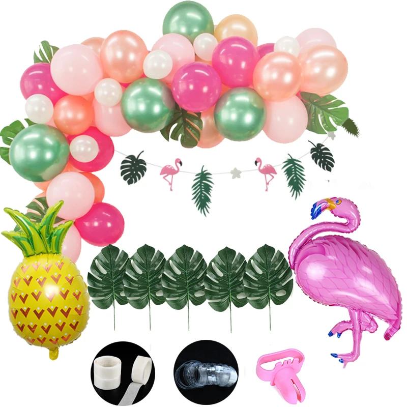

Flamingo Party Supplies Wedding Decoration Jungle Balloon LUAU Baby Shower Girl Hawaiian Party Decorations Adult 1st Birthday