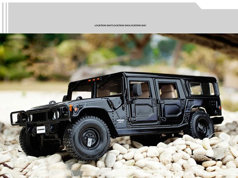 1/18 масштаб Hummer H1 красный и черный Внедорожник король литой автомобиль модель подарки коллекции игрушки для мальчиков