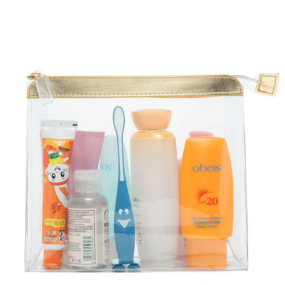 Travel Clear Bag Airport Liquid Transparent Toiletries Plastic Pouch