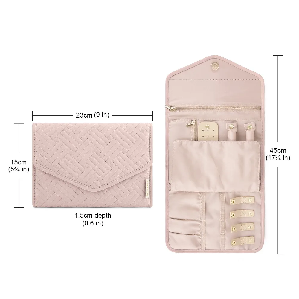 BAGSMART Small Travel Jewelry Rolls Lightweight Women Jewelry Bag Organizer for Jewelry Necklace Holder Earring Ring Storage Bag BAGSMART Small Travel Jewelry Rolls Lightweight Women Jewelry Bag Organizer for Jewelry Necklace Holder Earring Ring Storage Bag