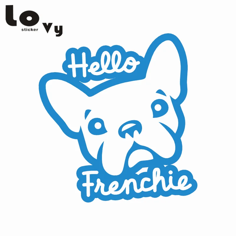 Автомобильные наклейки с собаками и щенками Hello Frenchie автомобильные на окна|car