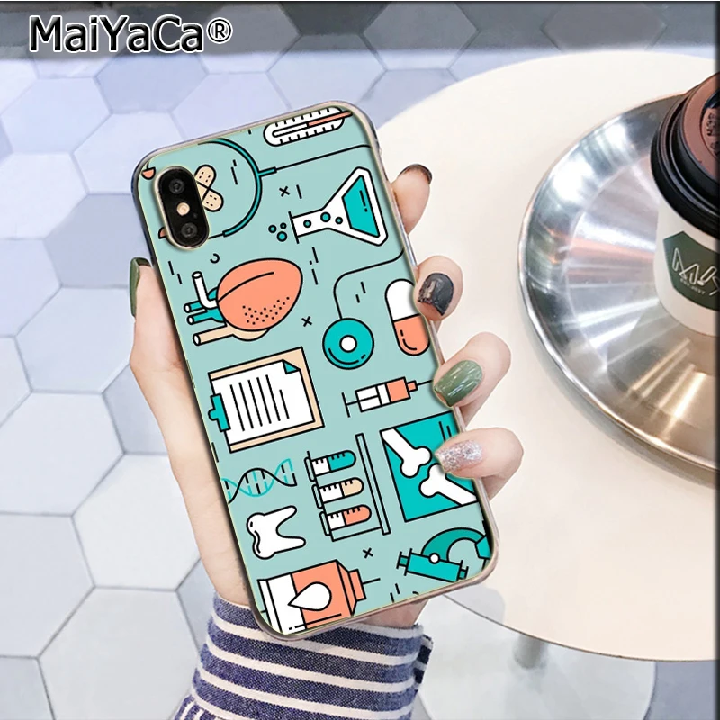 MaiYaCa мультфильм медицина медсестры доктор стоматолога персонализированный Телефон чехол для iPhone 5 5S SE 6 6S Plus 7 8 XR X XS MAX Shell - Цвет: A3