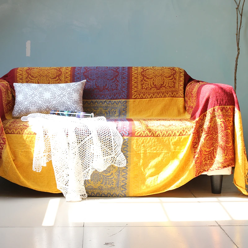 Bohemian Chenille Blanket Sofa Decorative Slipcover Throws on Sofa/Bed