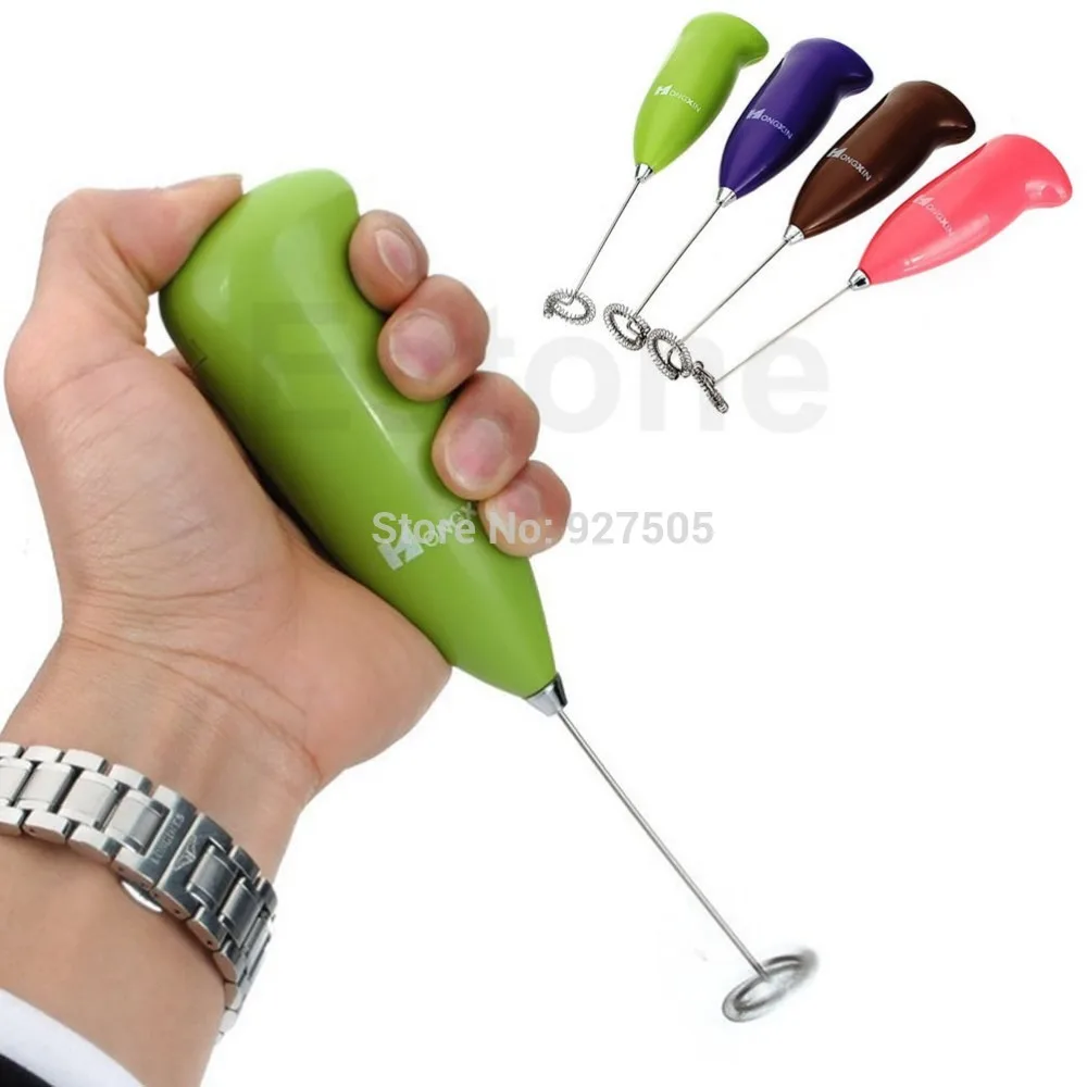 

G104 Hot-selling 1PCS New Kitchen Electric Handle Coffee Milk Egg Beater Whisk Frother Mixer Foamer free shipping