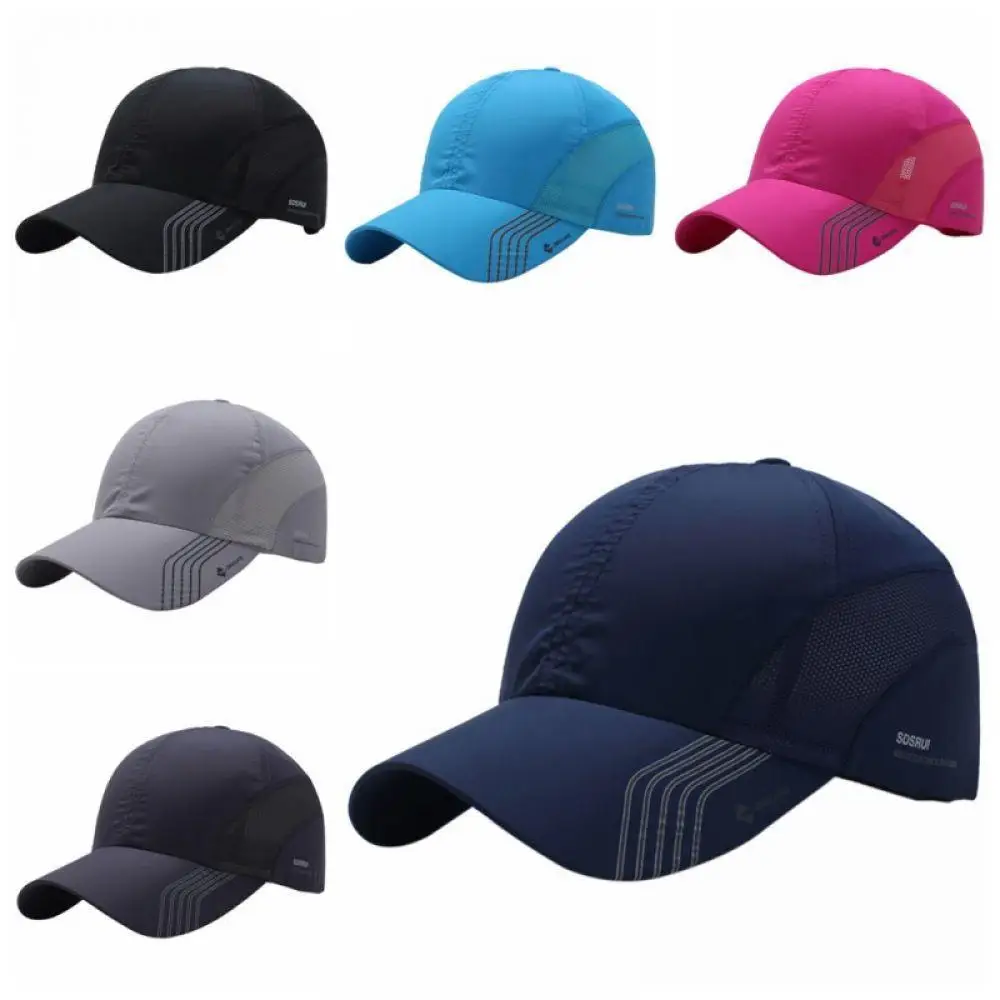 

New men women Camping Outdoor Summer Climbing Dad cap Quick Dry Mesh Hat Cap Polo Style Unconstructed