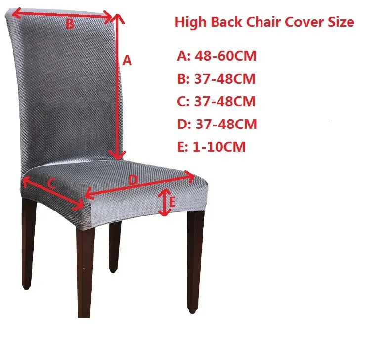 Универсальный Модный Эластичный Чехол для стула с высокой спинкой из спандекса, для столовой, для офиса, компьютера, кувертюра, чехлы, silla