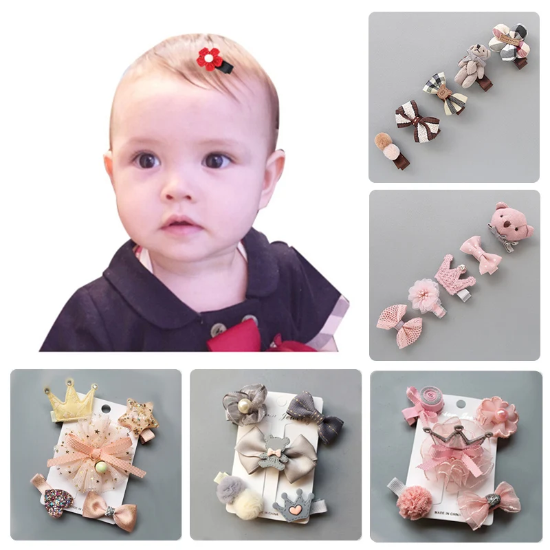 10 Packs Baby Girls Cute Ribbon Bows Clips Cheveux Enfants Cheveux Accessoires