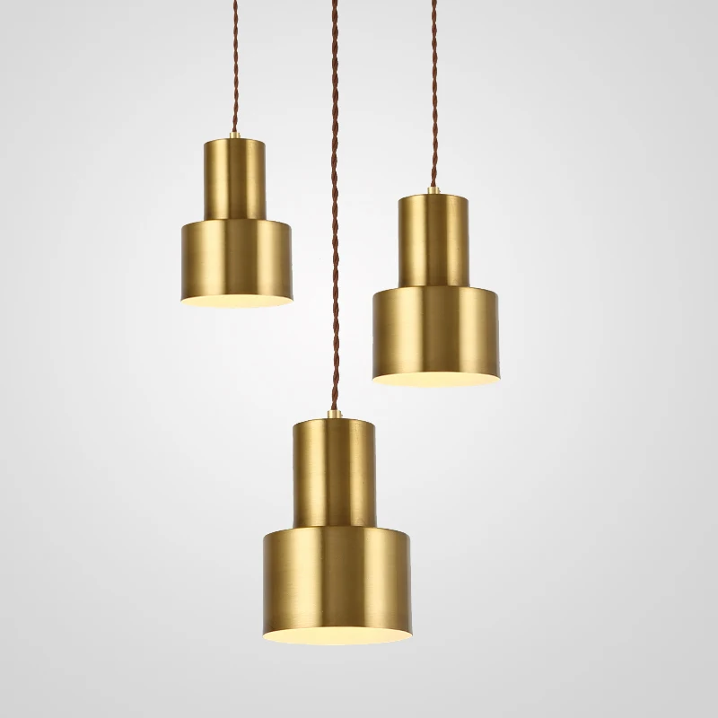 Nordic Gold bronze pendant light postmodern minimalist lamp light  pendant lamps antique lamp lights metal cord pendant lighting