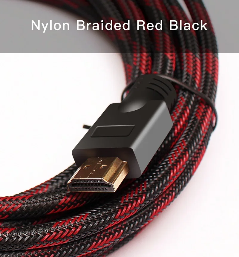 9Wholesale 100pcslot HDMI Cable High speed video cables gold plated Cable 0.3m 1m 1.5m 2m 3m 5m 7.5m 10m 15m for HD TV XBOX PS3