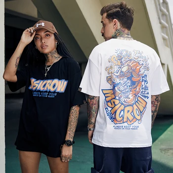 

HISTREX Crazy Graffiti Plus Size Tops Tees Men T Shirt Homme Printed T-Shirts High Quality Fashion Tee Tshirt Casual 4362U#