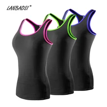 LANBAOSI компрессионные Топы на бретельках Baselayer для женщин, женские, с открытой спиной, без рукавов, облегающая Свободная блузка для фитнеса, одежда для йоги, бега