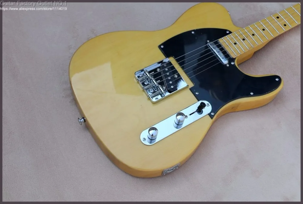 

High Quality yellow telecaster guitar American '50s telecaster standard electric Guitar in stock on sale free shipping