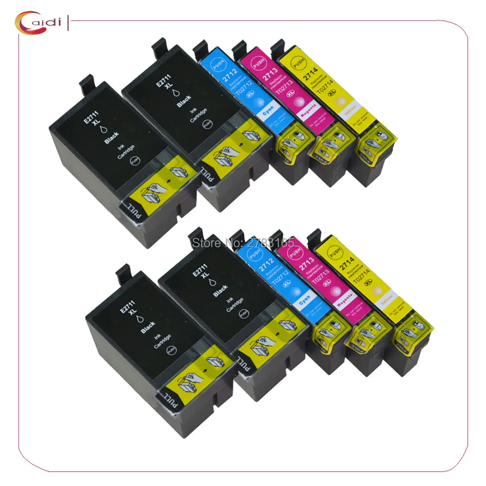 

10PCS compatible Ink cartridges 27XL for Epson WorkForce Pro WF-3620DWF WF-3640DTWF WF-7110DTW WF-7610DWF WF-7620DTWF inkjet