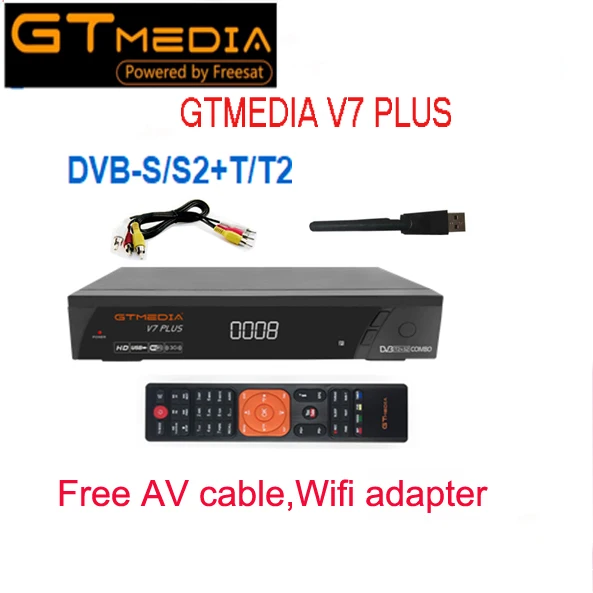 GTmedia V7 Plus Combo DVB-T2 DVB-S2 спутниковый ресивер Поддержка H.265 PowerVu Biss Key cam Newam Youtube vs alphabox x6 combo