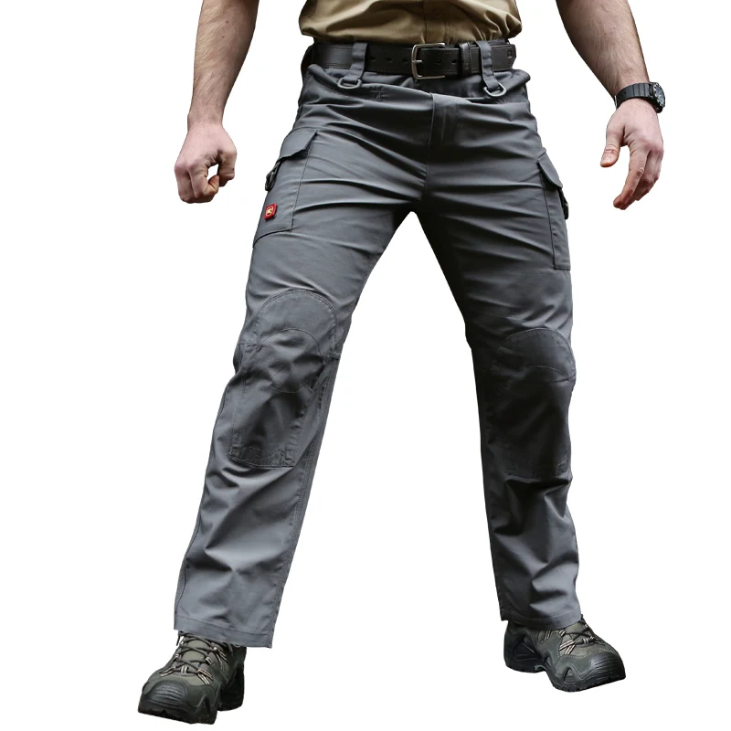 CQB Outdoor Sport Camping Tactical Military Men's Pants Training Trousers Wear-Resistant for Camping Climbing - Цвет: Grey