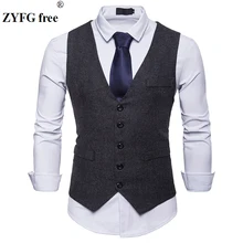 Spring New Dress vest Men's Fashion solid Suit Vest Goods Cotton High-end Mens Business Casual suit vests large size Spring New Dress vest Men's Fashion solid Suit Vest Goods Cotton High-end Mens Business Casual suit vests large size
