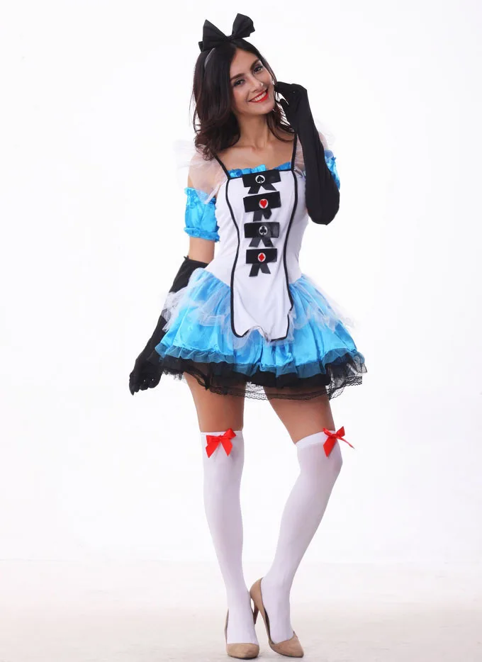 Ensen Alice In Wonderland Dress Lolita Maid font b Cosplay b font Fantasia Carnival Halloween font