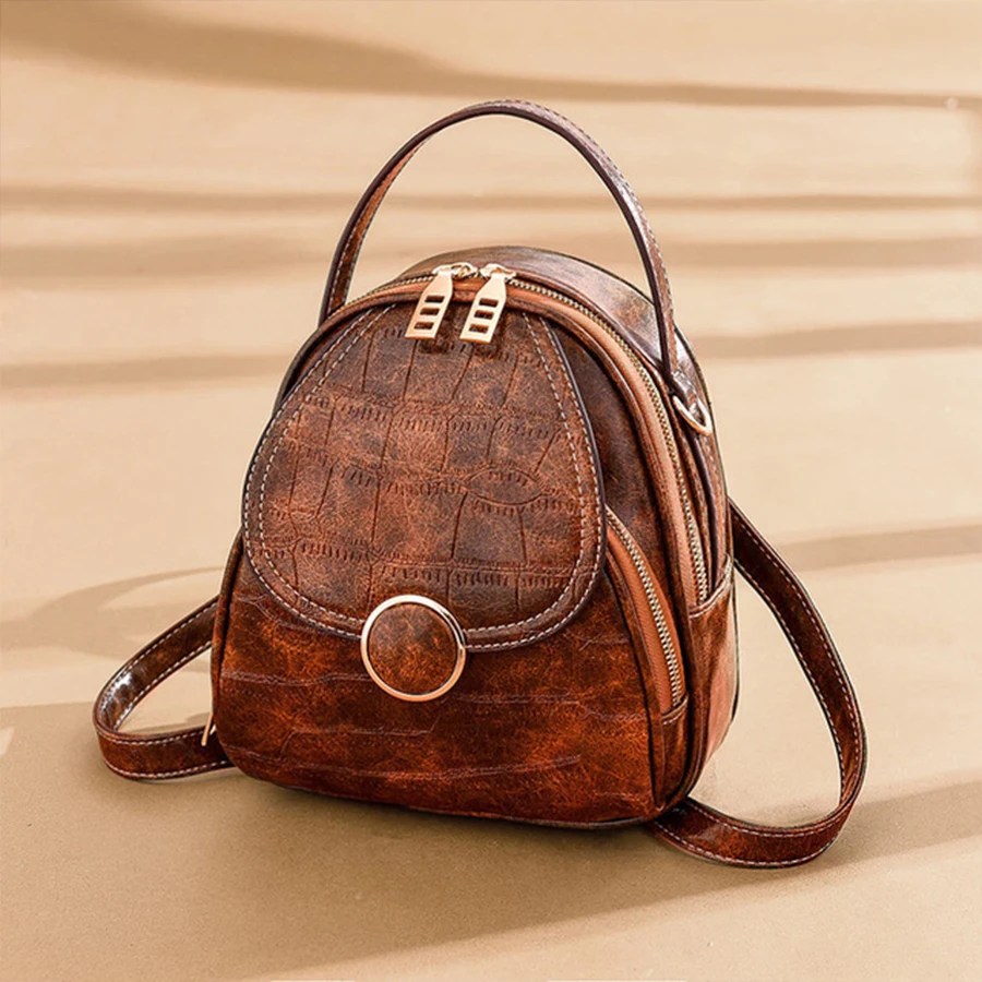 

Fashion Trend Women Backpack 2019 Autumn New Harajuku Style Casual Ladies Bags Zipper Buckle Design Classic Small Backpacks