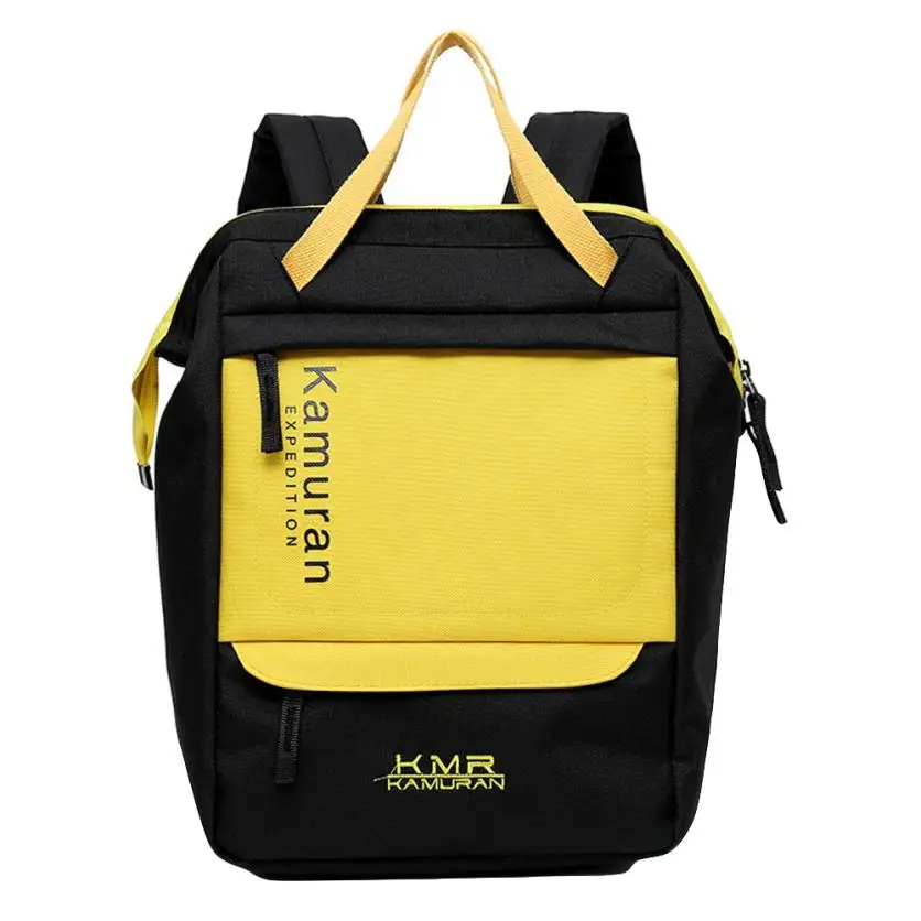 Fishsunday сумка для походов на открытом воздухе унисекс школьный стиль с буквенным узором дорожная сумка рюкзак для студентов сумка 0801 - Цвет: Yellow S