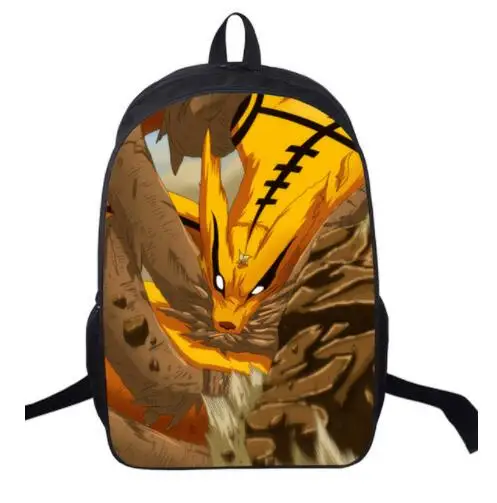 16 дюймов Наруто Детский Рюкзак Mochila детский студенческий школьный мужской рюкзак для путешествий Mochila Escolar подарок детям - Цвет: as picture
