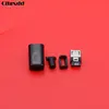 Cltgxdd DIY Micro USB разъем для зарядки, разъем для подключения, тип B штекер, 5 контактов, 4 шт. в сборе, черная пластиковая крышка ► Фото 2/2