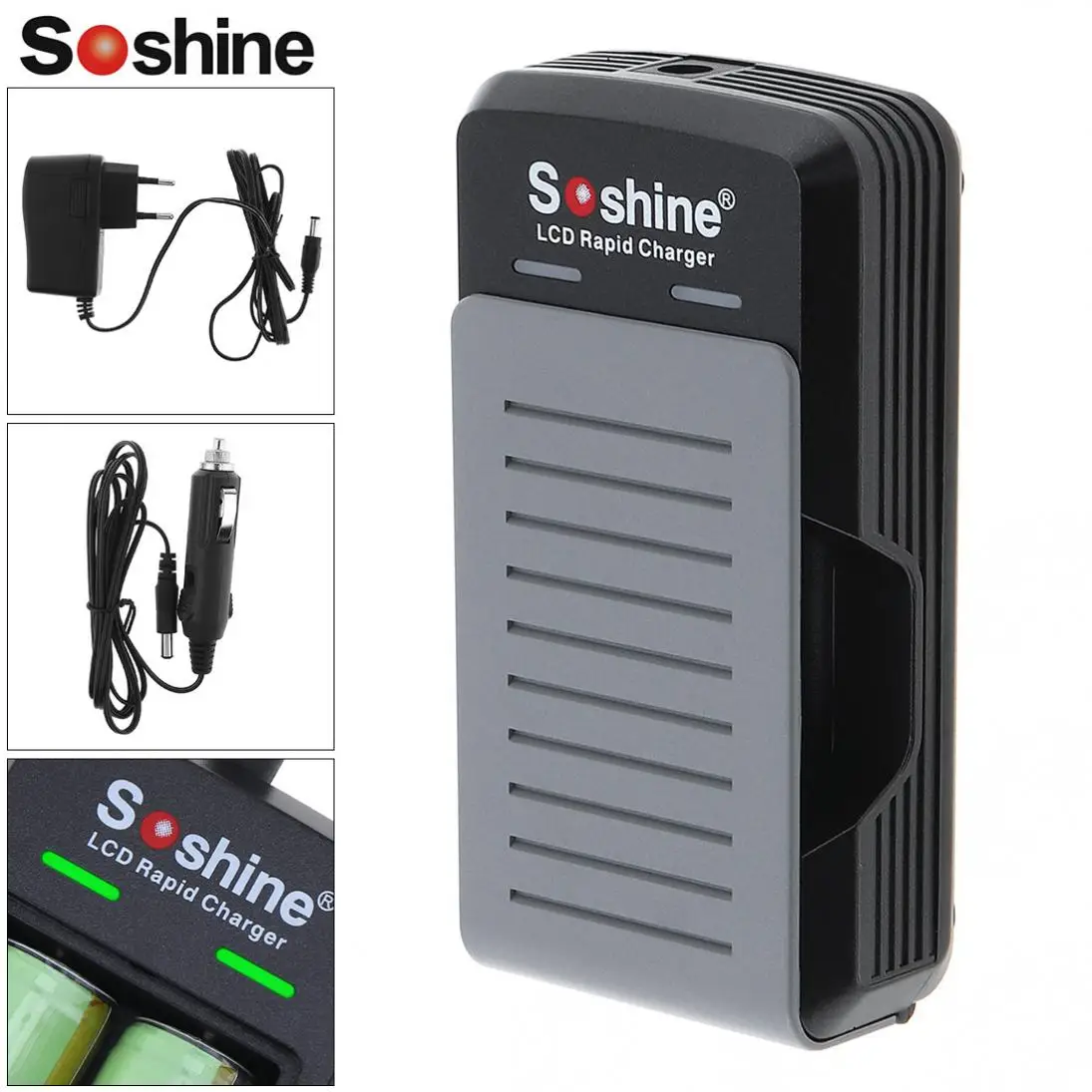 Soshine 100 240V S2 2 слота Быстрый универсальное Батарея Зарядное устройство с