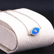

New woman big lovely eye natural Blue White opals Simple bracelets 2018 bangles for women fashion jewelry valentine's day gift