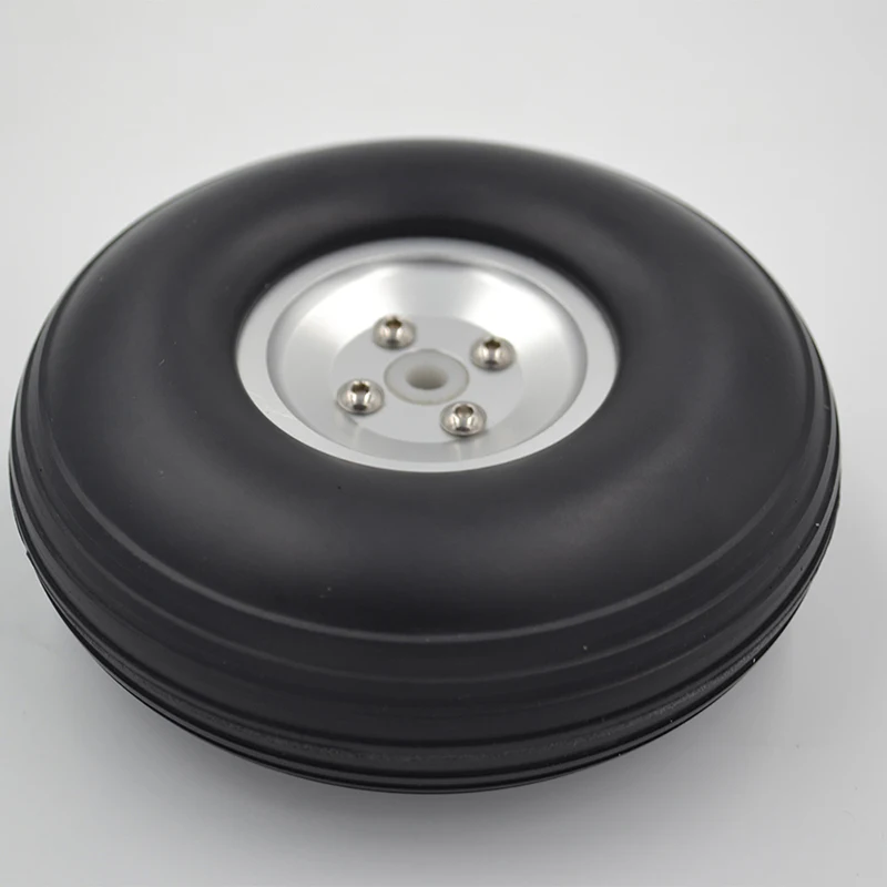 

WE HOBBY 1 pair of 4.5" 114mm RC Airplane PU Wheel with Dia-Casting Aluminum Hub 4.5 Inch