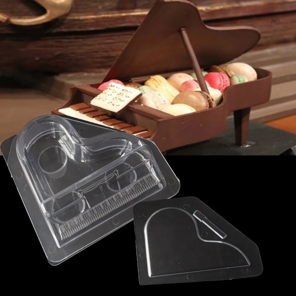 

3D new piano Chocolate Mold transparent food grade PC plastic P138