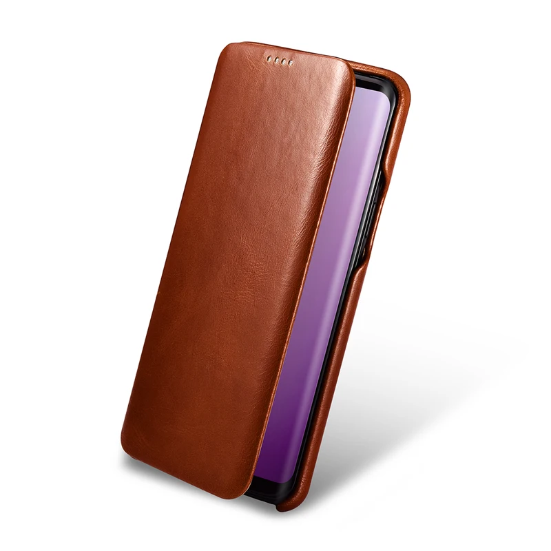 Original ICARER Genuine Leather Flip Case For Samsung Galaxy S9/ S9 Plus Cover Full Edge Closed Original Cell Phone Cases Fundas