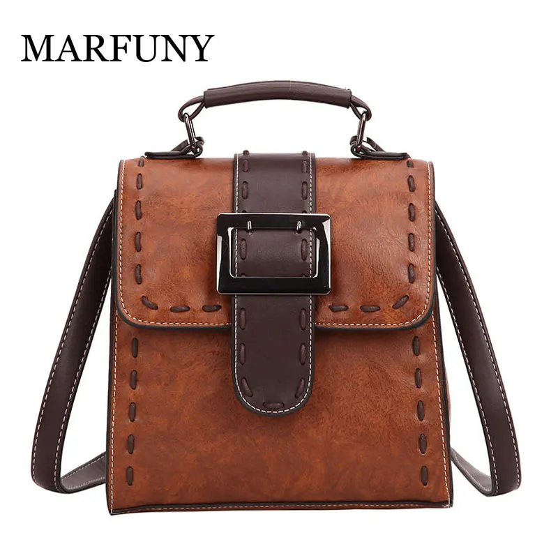 

MARFUNY Women Bag Luxury Handbags Women Bags Vintage Patchwork Female Crossbody Handbag High Quality PU Leather Bolsa Feminina