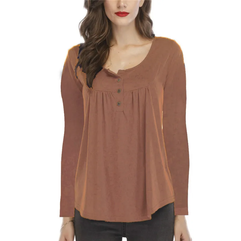 women t shirts tee new woman xxl female v neck button solid tshirt t