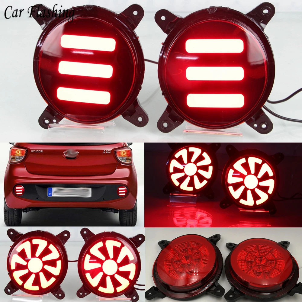 CarFlashing2PCSMultifunctionLEDReflectorLampRearFogLampRear