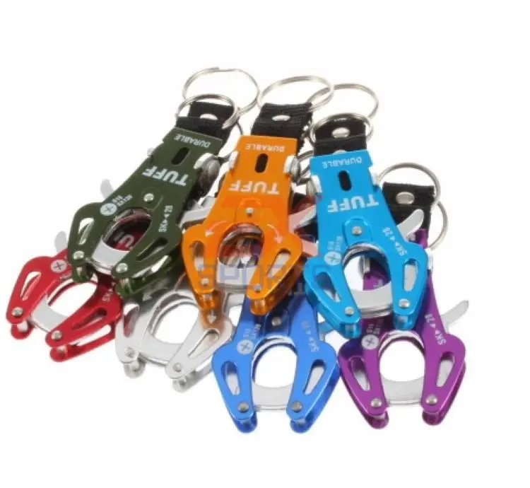 Tiger Head Carabiner Hiking Camp Spring Clip Lock Hook Buckle Keychain Keyring  (2)