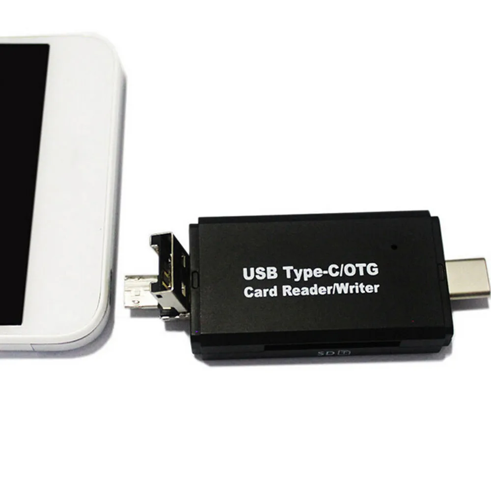 CARPRIE 3 в 1 Micro type-C USB OTG для USB 2,0 адаптер SD/Micro SD кардридер Стандартный USB Прямая