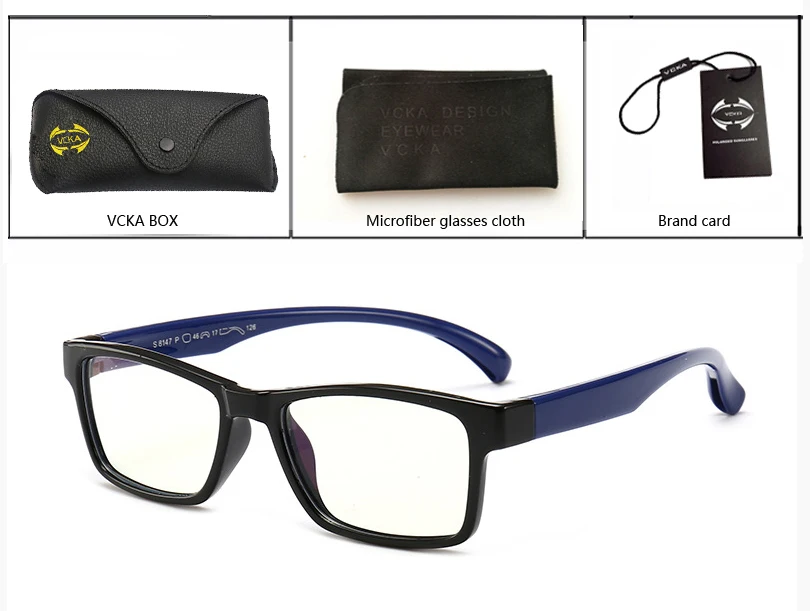 VCKA, квадратный, детский, анти-синий светильник, очки, рамка для девочек, защитные очки TR90, компьютер, мальчик, силиконовый, детский, ультра-светильник, очки - Цвет оправы: 2