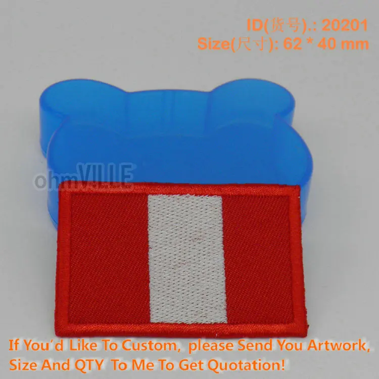 

2016 Rushed Time-limited Appliqued Iron-on Parches Ropa 20201 Peru Flag Iron On Patches Guaranteed 100% Quality Embroidery Patch