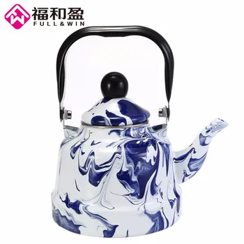 

1pcs 1.1L Ice Flower Bell Pot Smooth Kettle Enamel Tea Pot Used On Electromagnetic Stove/Gas Range/Electronic Tube