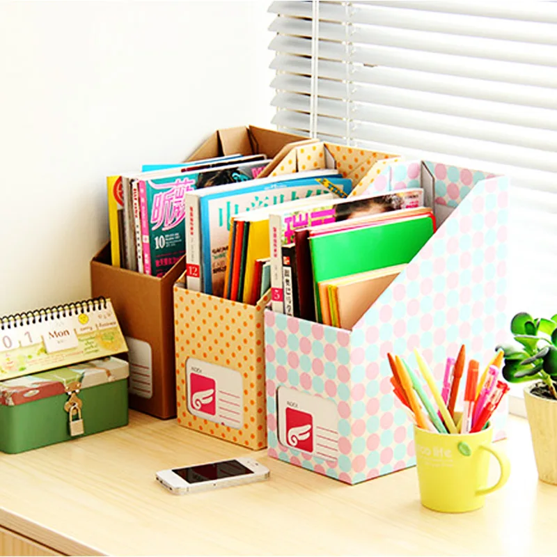 Desktopstorageboxpaperdiybookshelfbookendpapermagazinestorage