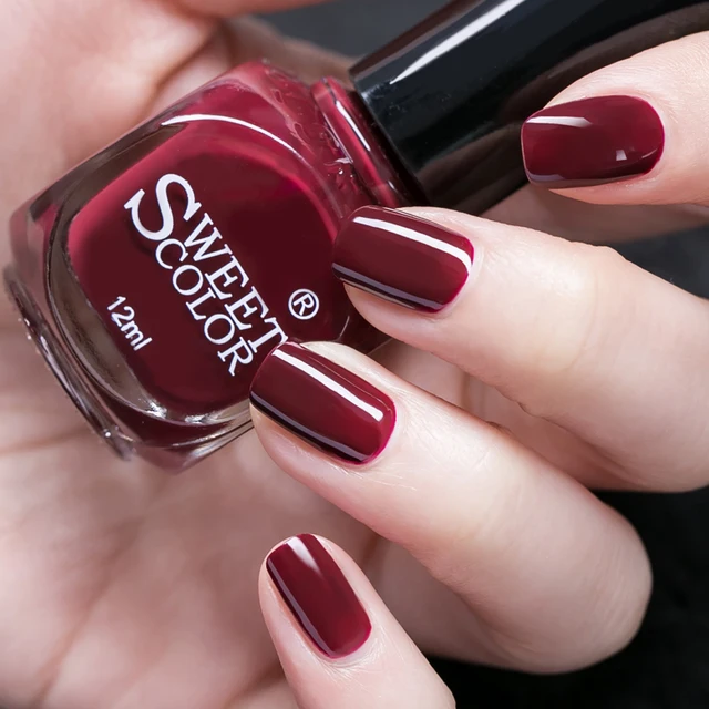 Aliexpress 12ml Sweet Color Nail Polish Wine Red Eco 12ml Sweet Color Nail Polish Wine Red Eco Friendly Manicure Art Varnish
